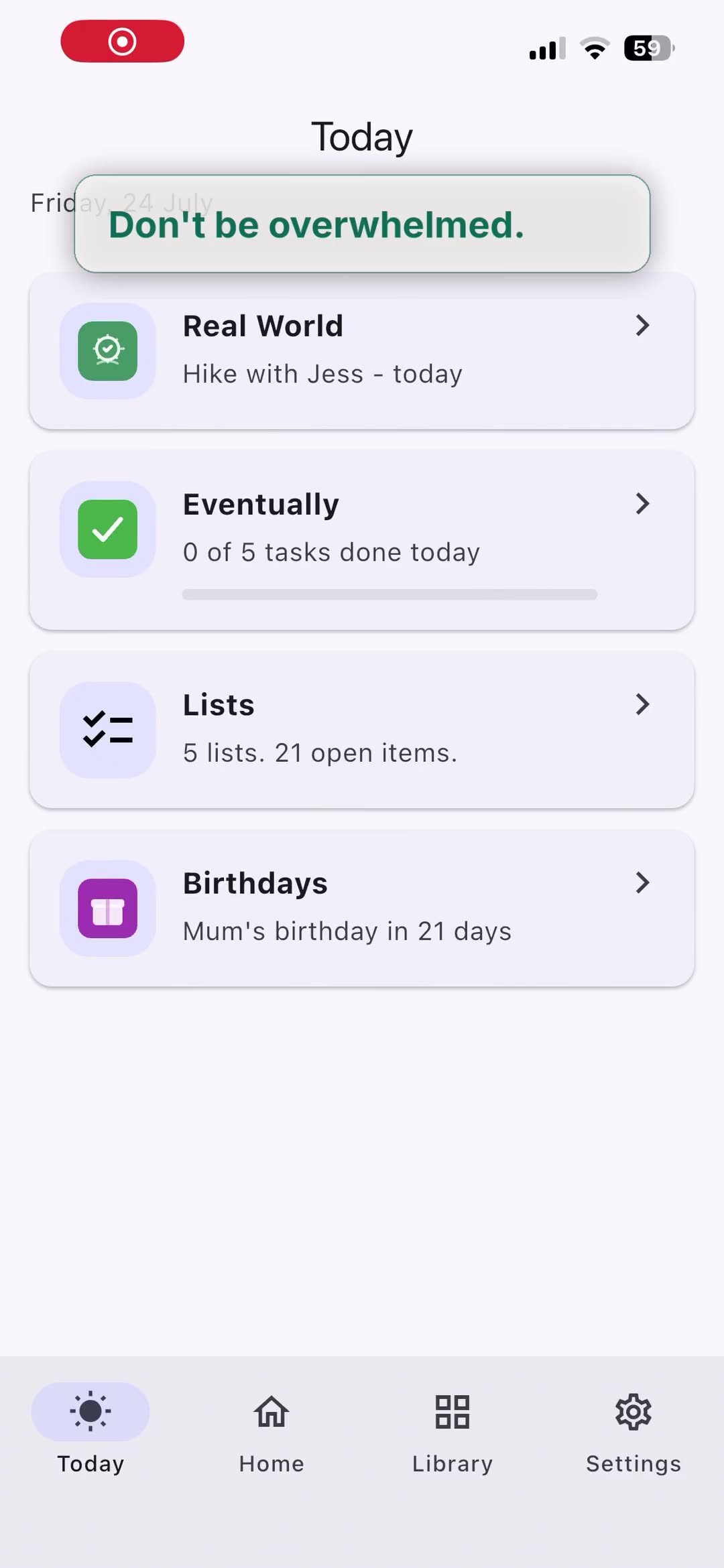 A tour of Today, Favourites, and the App Library.