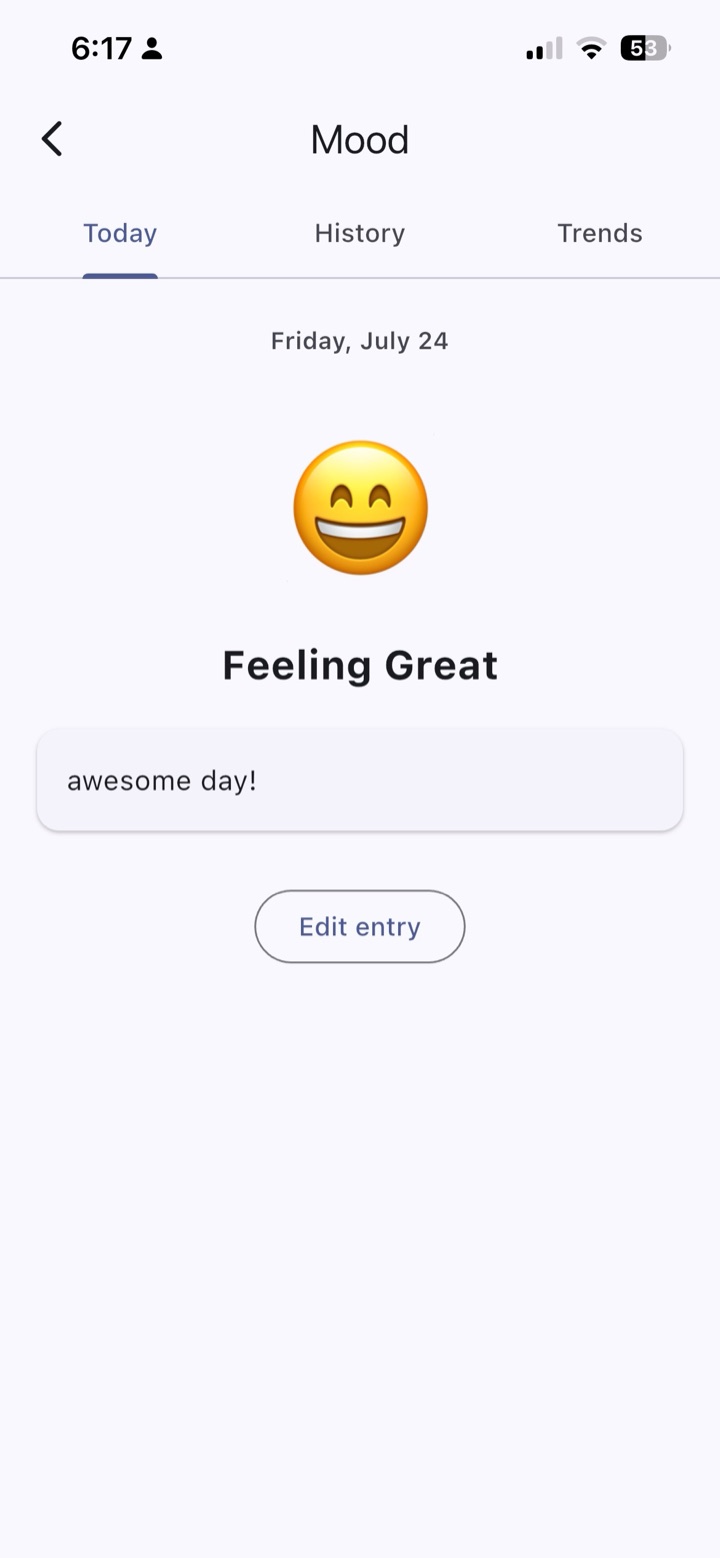 A single tap a day, plus a few words if you want them.